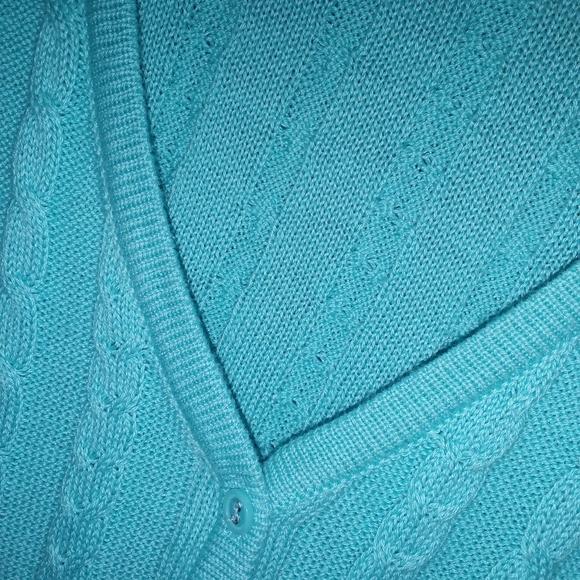 Croft & Barrow Mint Green Cable Knit Button Up Cardigan Sweater.Sz Women XL NWOT - Picture 13 of 16